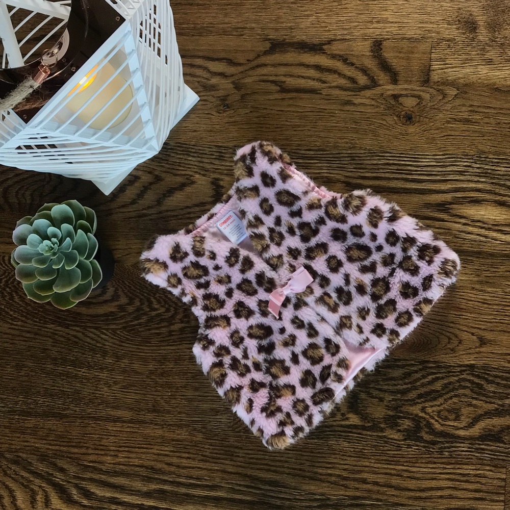 Gymboree Leopard Print Pink Vest 12-24 Months